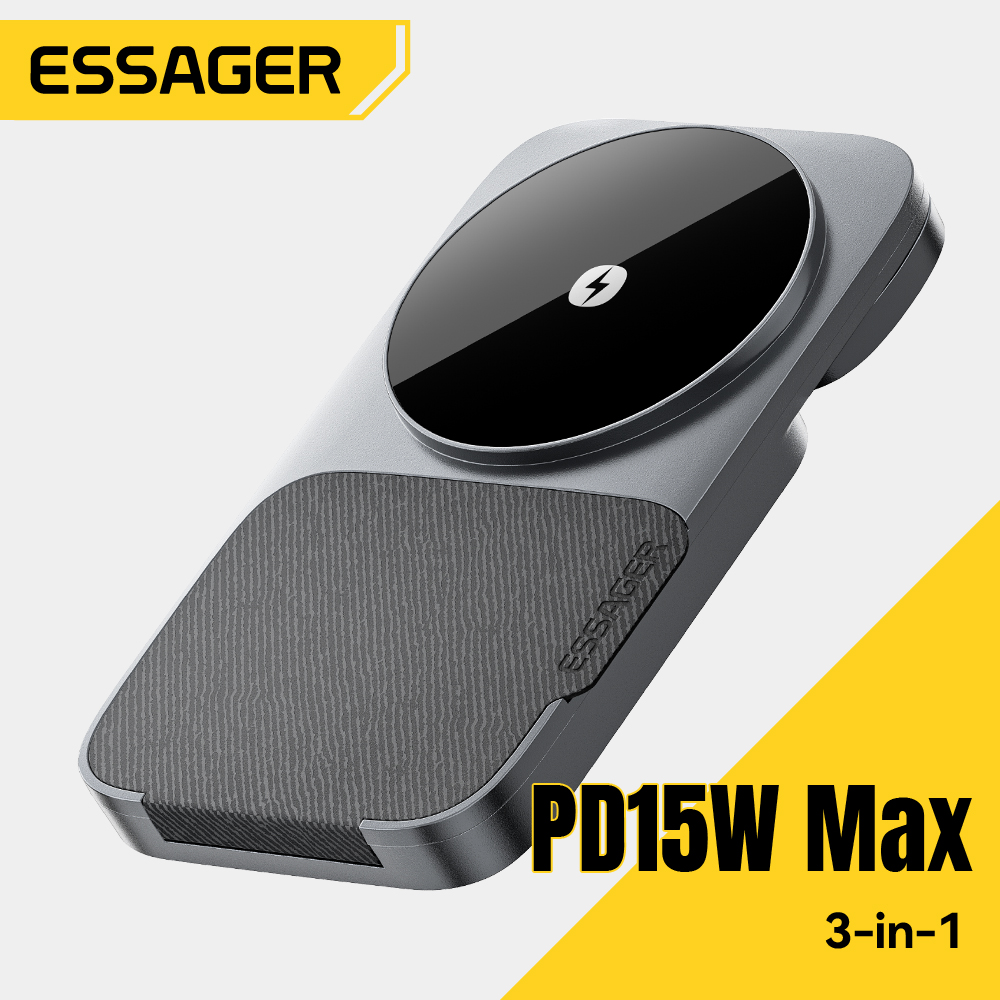 Smartwatch Ac - Essager 3-in-1 Portable Folding Wireless Charger