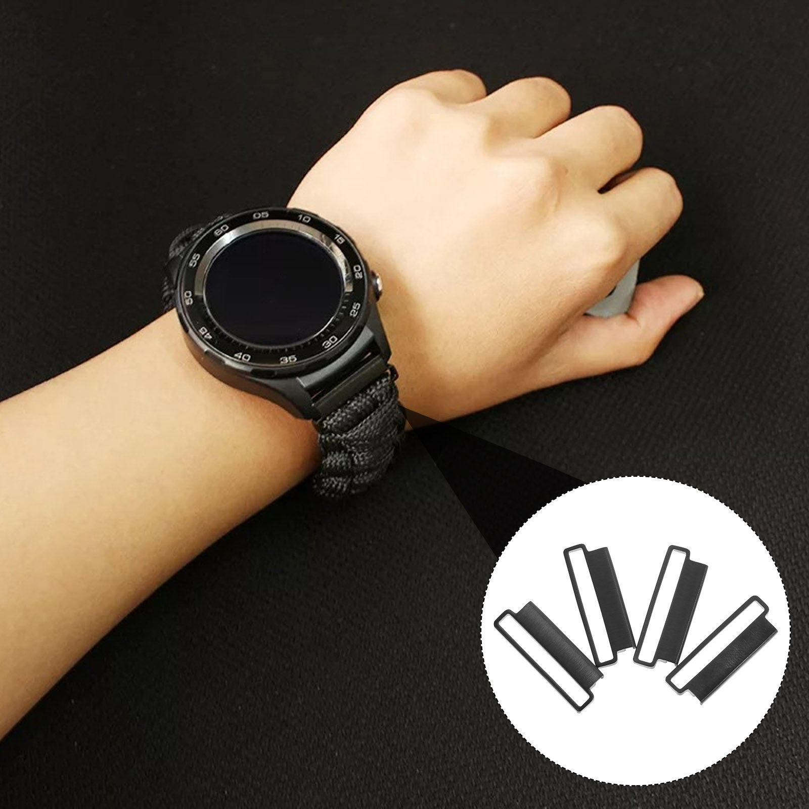 Smartwatch Straps & Accessories - 4Pcs Stainless Steel Watch Band Adapter