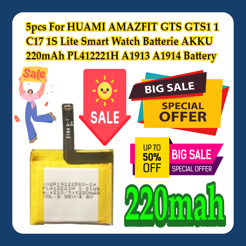 Smartwatch A1914 - 5pcs For HUAMI AMAZFIT GTS GTS1