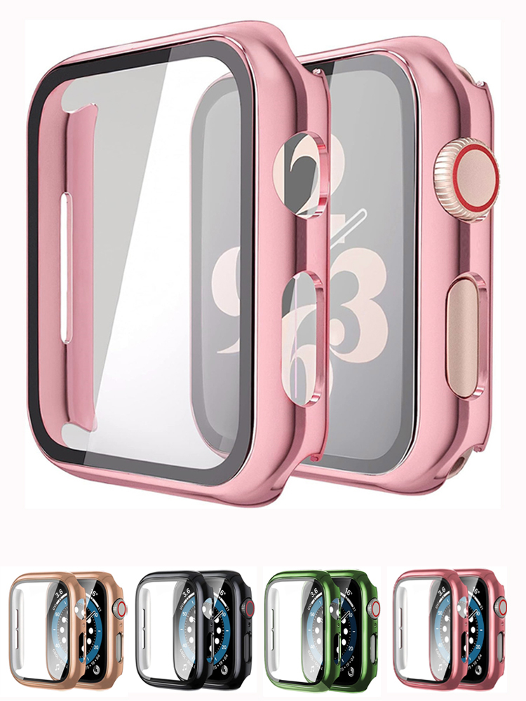 Smartwatch Watch Accessories For Women - Glass+case For Apple Watch band 44mm