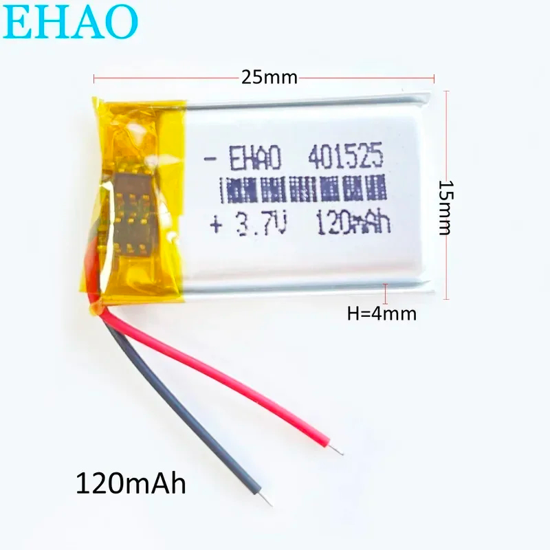 10 PCS 3.7V 120mAh Lipo Lithiu - Smartwatch Headset recension och pris