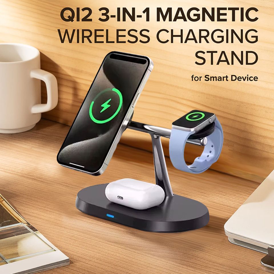 3 in 1 Magnetic Wireless Charg - Smartwatch Ac recension och pris