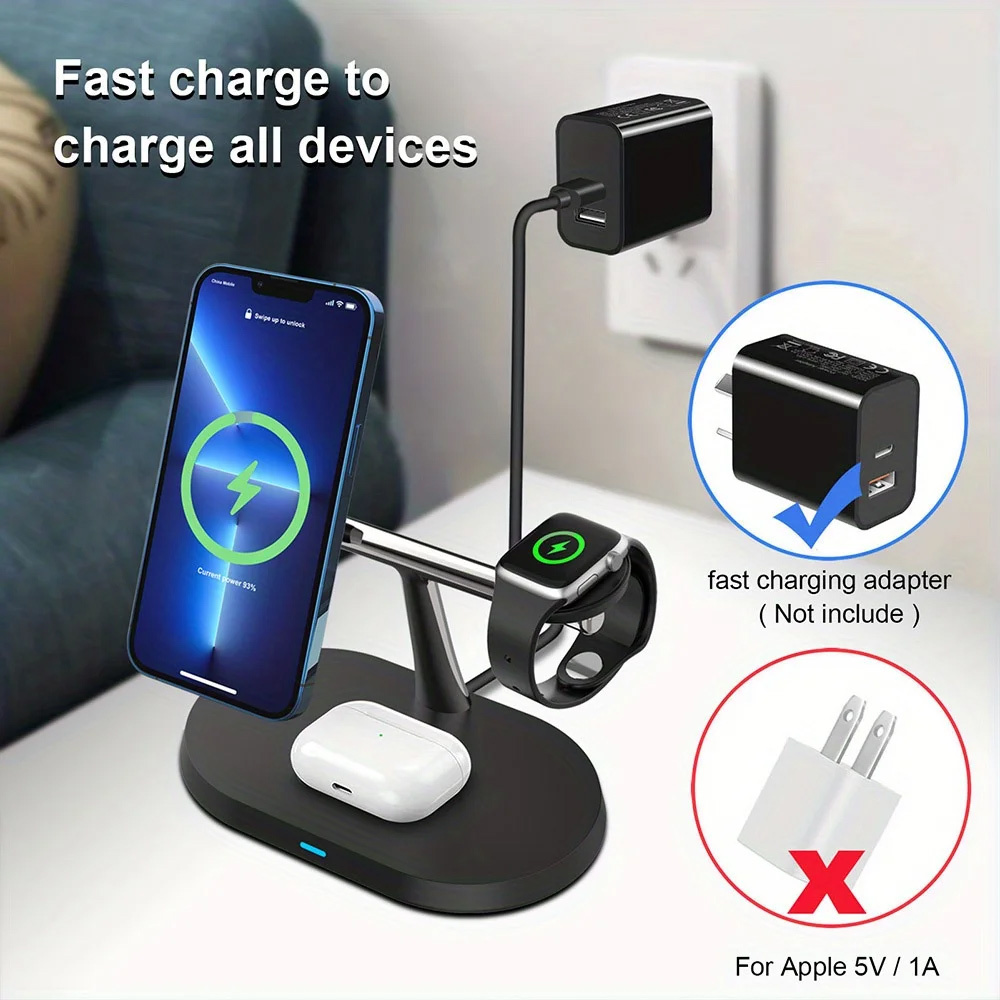 3 in 1 Magnetic Wireless Charg - Smartwatch Ac recension och pris