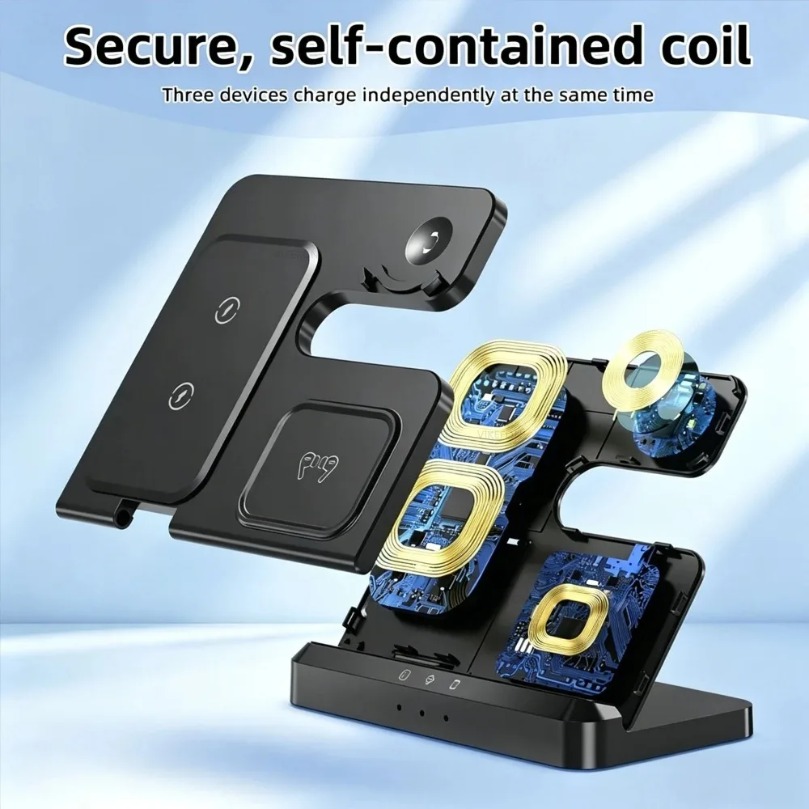 3 in 1 Fast Wireless Charger F - Smartwatch Ac recension och pris