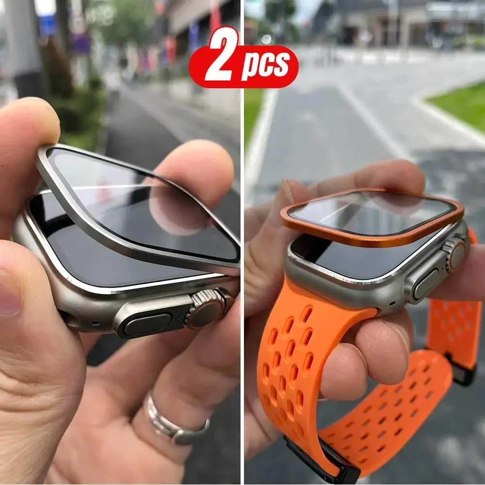 2PCS Titanium Metal Frame for  - Smartwatch Watch Accessories For Women recension och pris