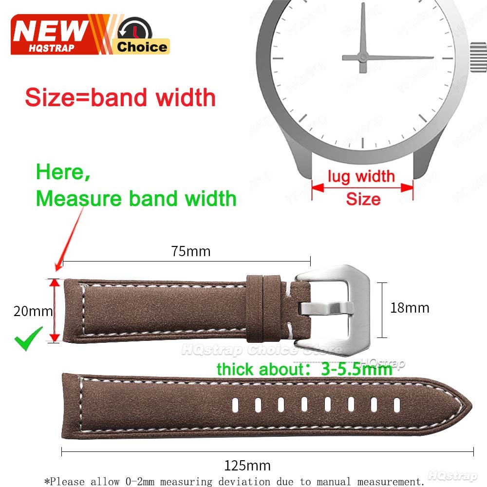 New 18/20/22/24mm Handmade Mat - Accessories With Watch recension och pris
