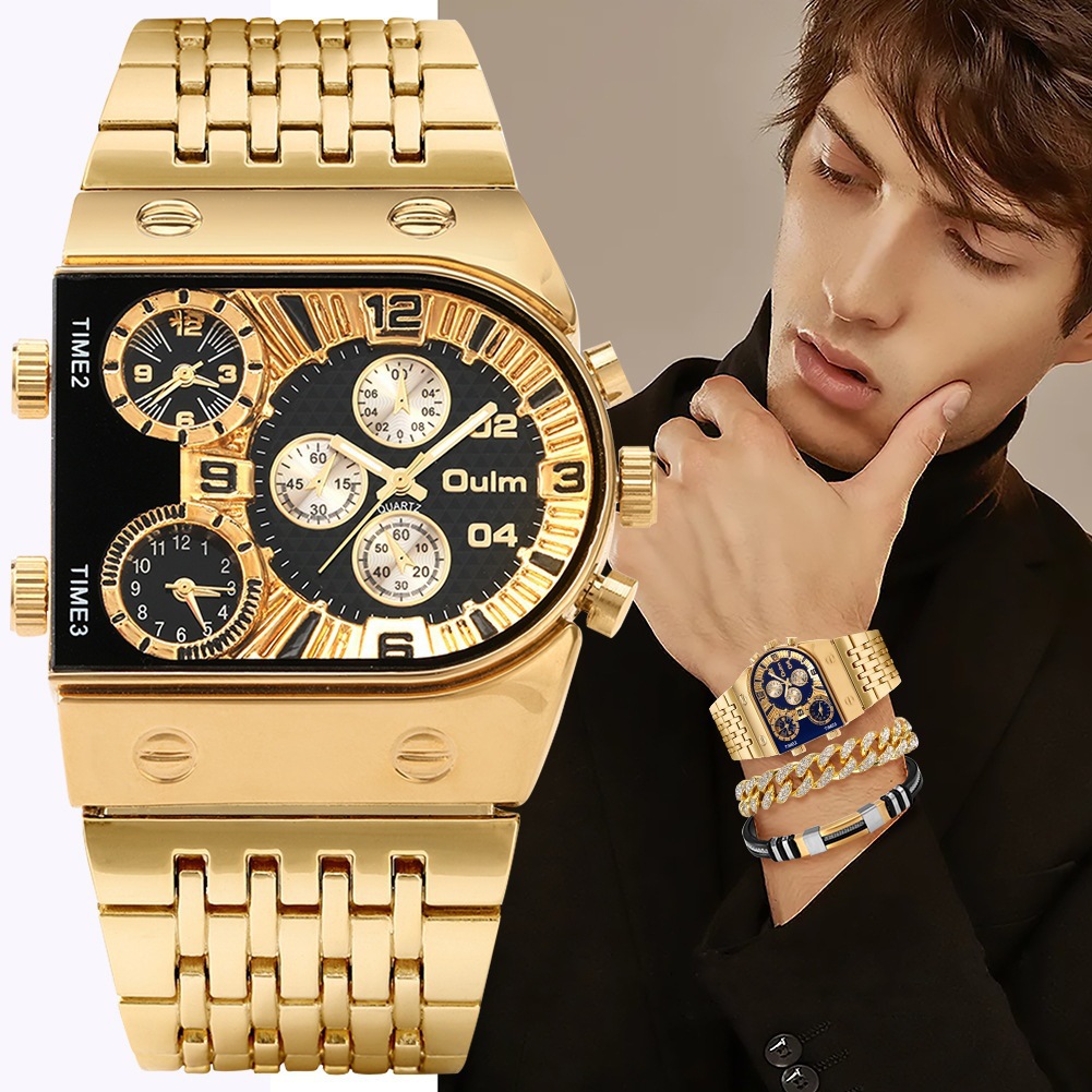 Men's luxury rectangular gold  - Smartwatch Faces recension och pris