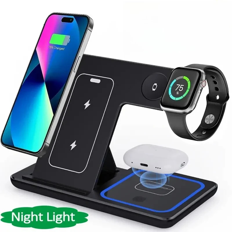 4 In 1 Wireless Charging Stati - Smartwatch Ac recension och pris
