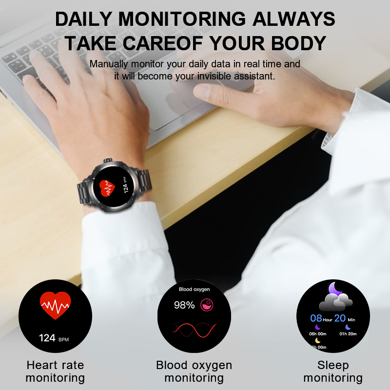 LIGE Men Earphone Smart Watch  - Smartwatch Headset recension och pris