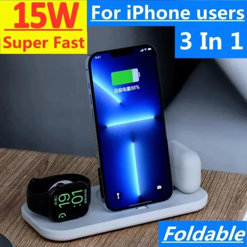 3 In 1 Wireless Charger Stand  - Smartwatch X12 recension och pris