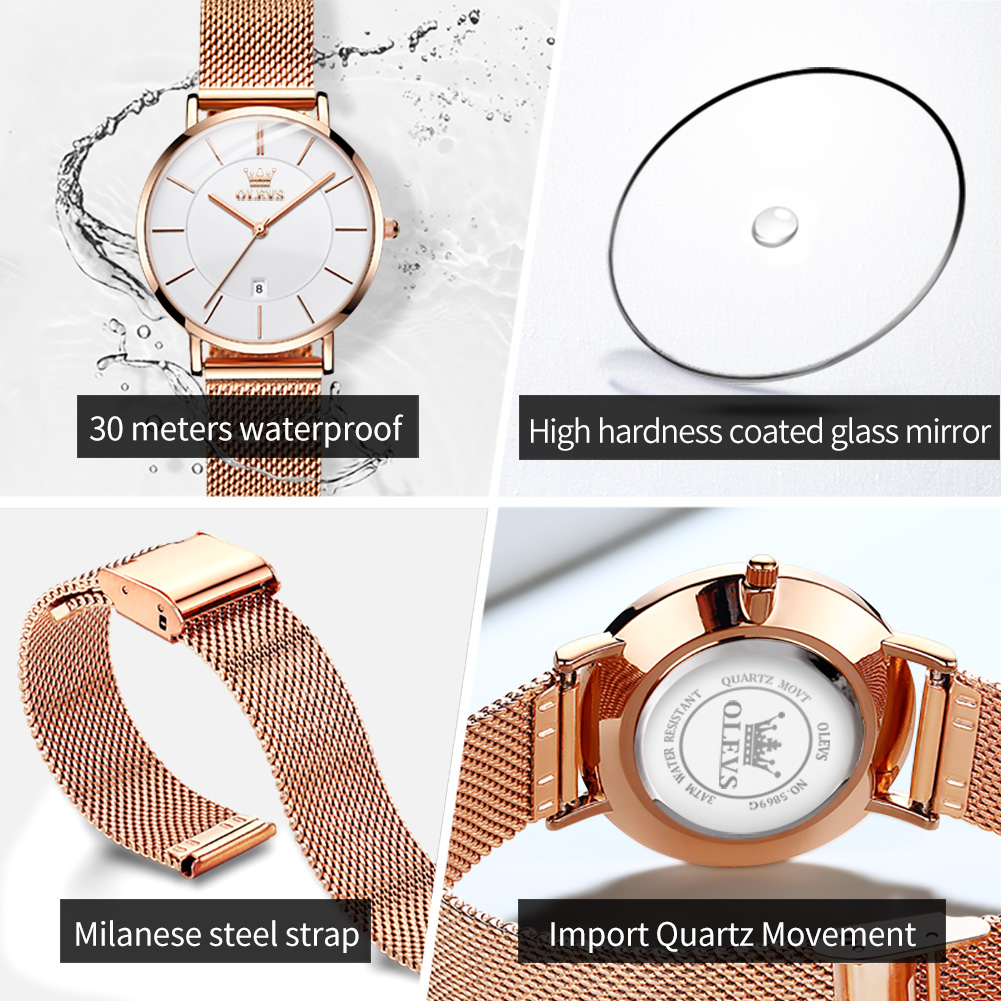 OLEVS Woman Watch 5869 Elegant - Accessories With Watch recension och pris