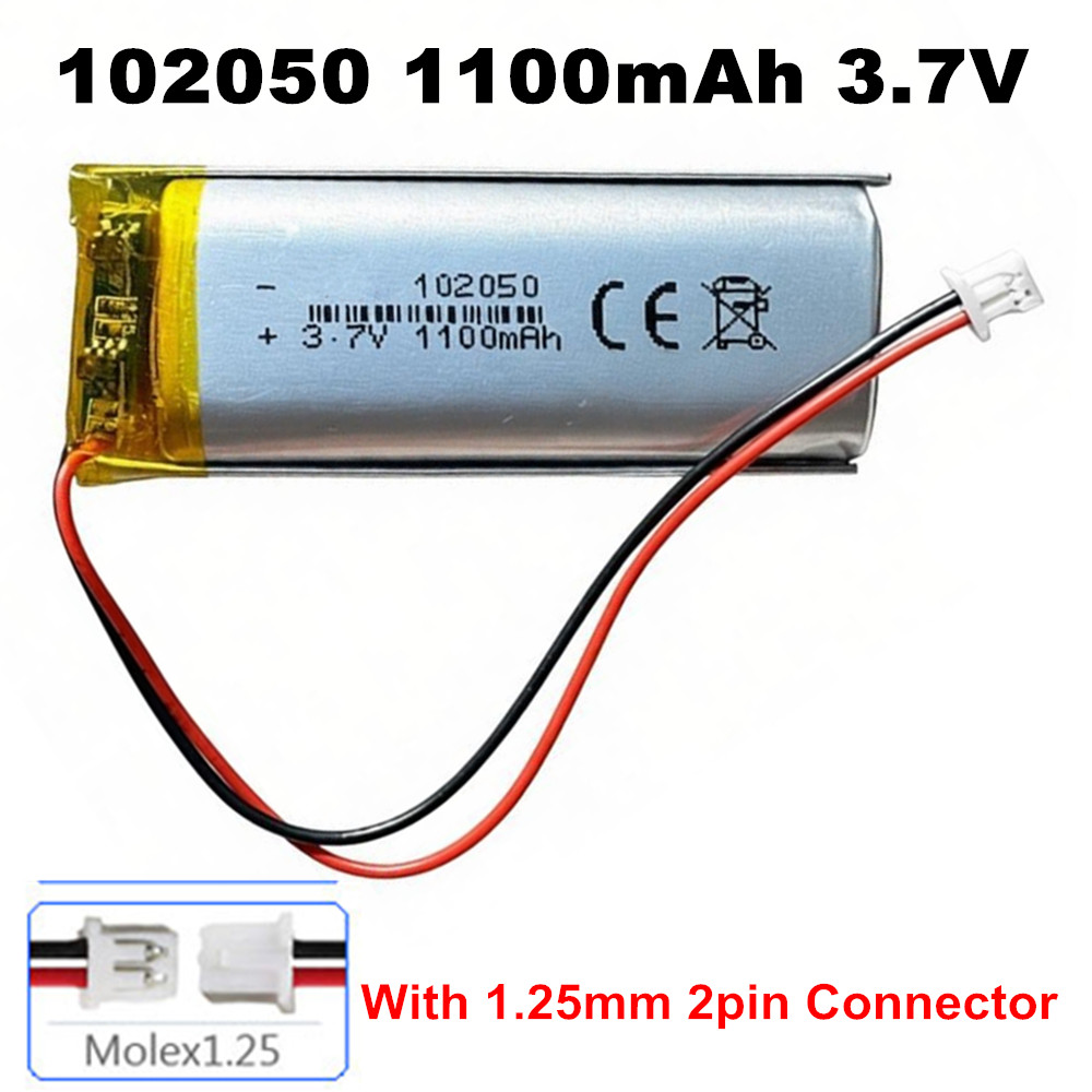 102050 3.7V 1100mAh With JST 1 - Smartwatch Headset recension och pris