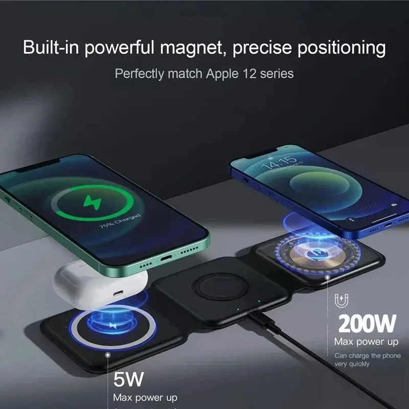 3 In 1 Magnetic Portable Wirel - Smartwatch Ac recension och pris