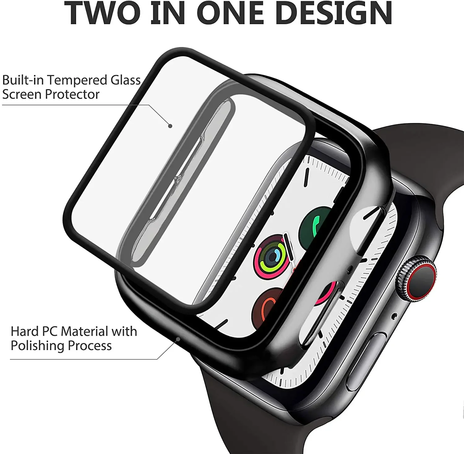 Tempered Glass+cover For Apple - Smartwatch Icon recension och pris