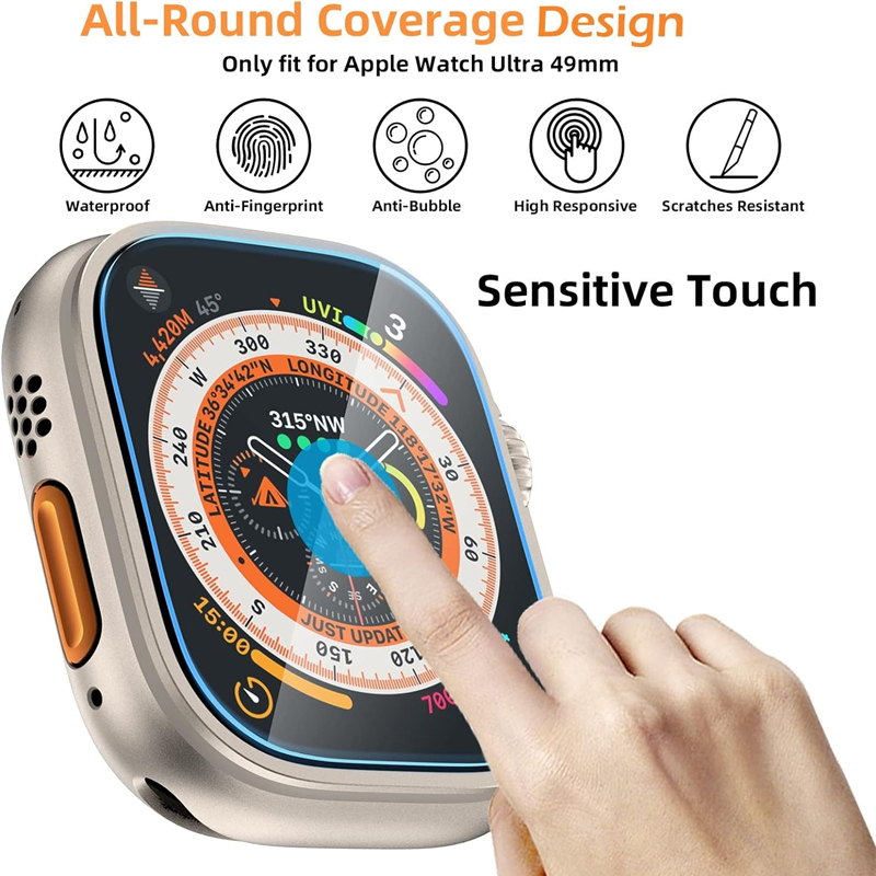 Tempered Glass For Apple Watch - Watch Face Protector recension och pris