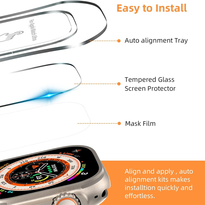 Tempered Glass For Apple Watch - Watch Face Protector recension och pris