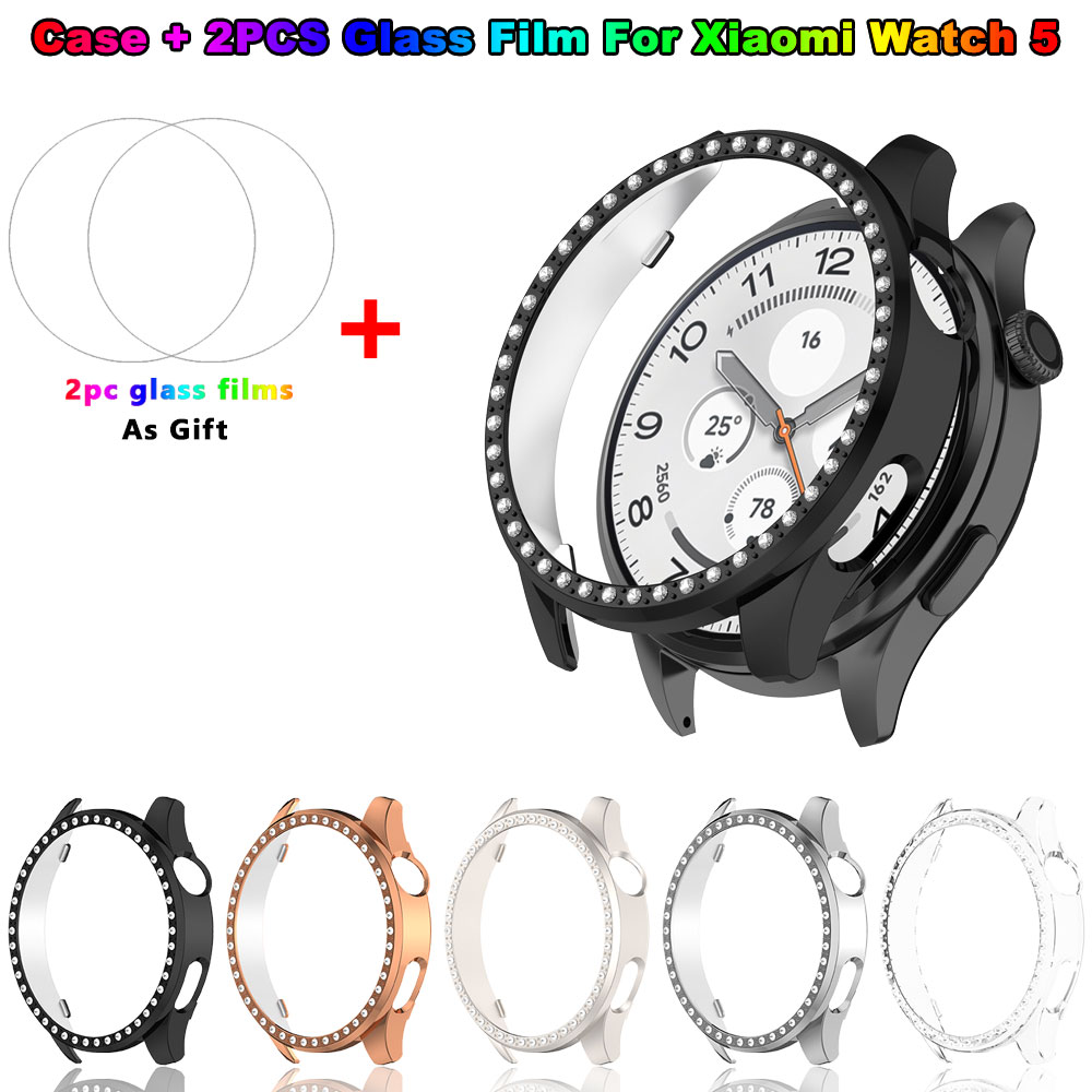 Bling PC Case + Glass Film For - Android Smartwatch Accessories recension och pris