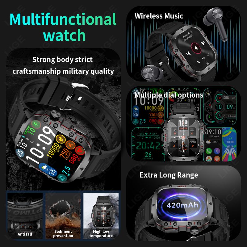 LIGE Outdoor Smart Watch Men 2 - Smartwatch Faces recension och pris