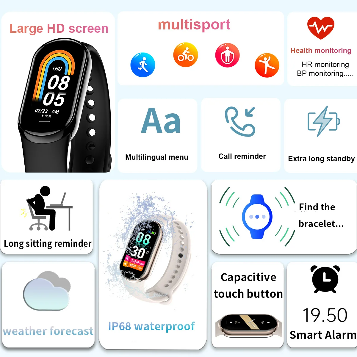 New Original Small M8 Band Sma - Android Smartwatch Accessories recension och pris