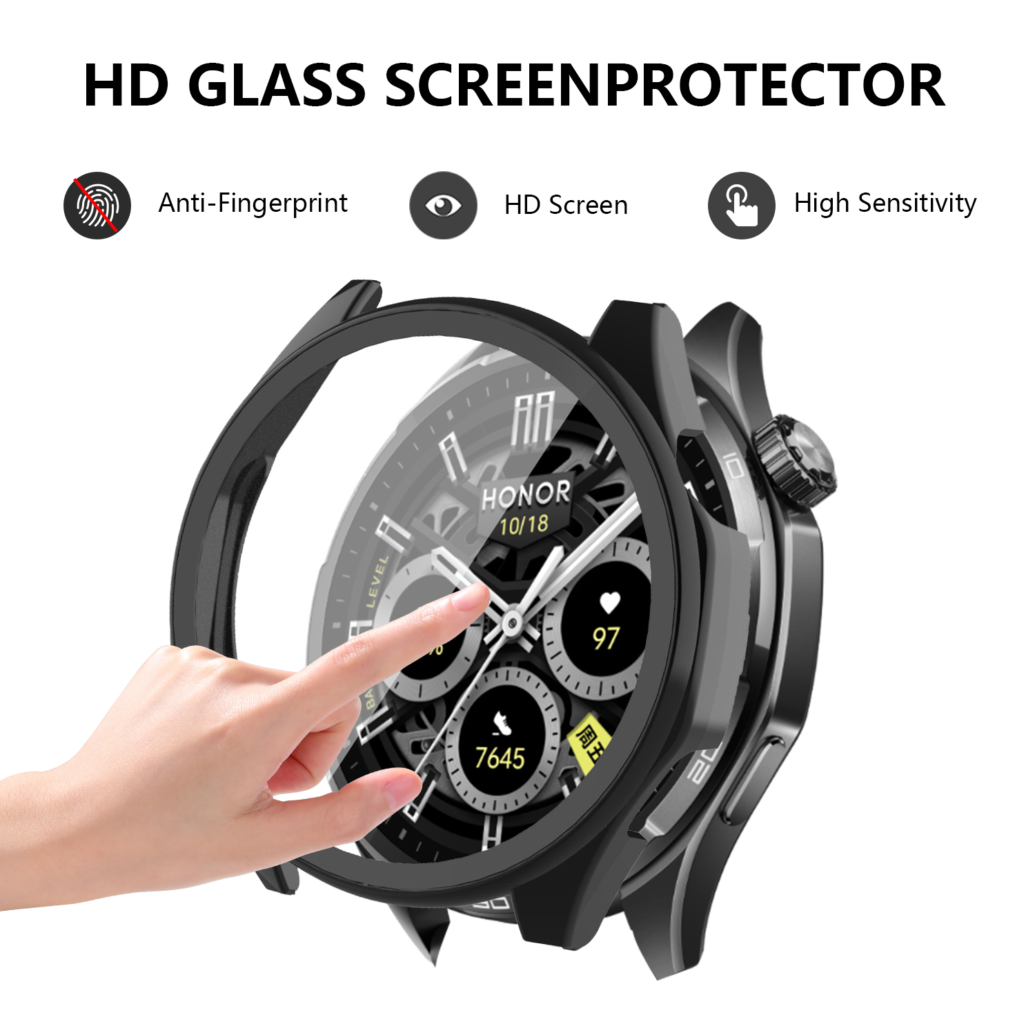 For Honor Watch 6 Plus Case PC - Watch Face Protector recension och pris