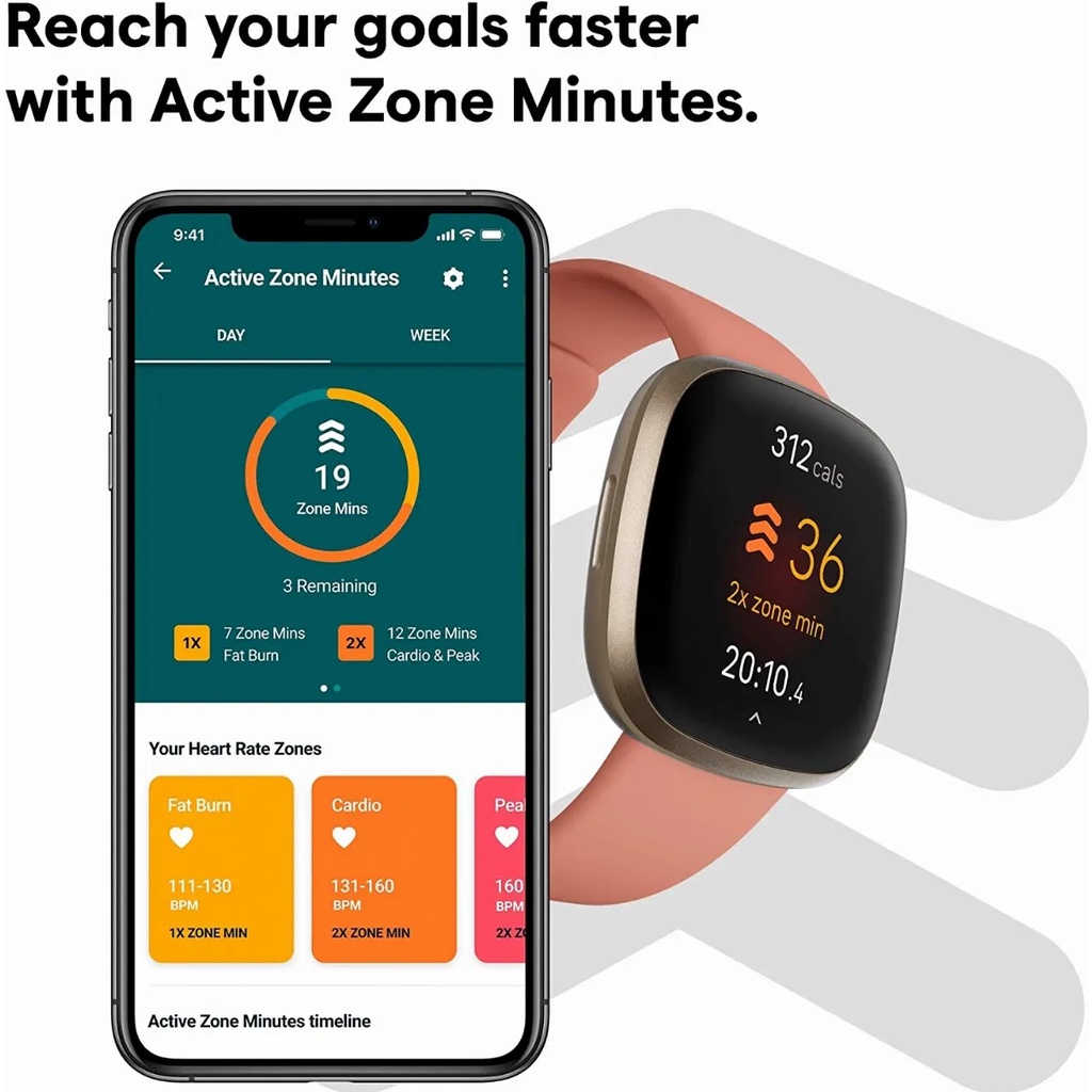 Fitbit Versa 3 Motivational He - Smartwatch X recension och pris
