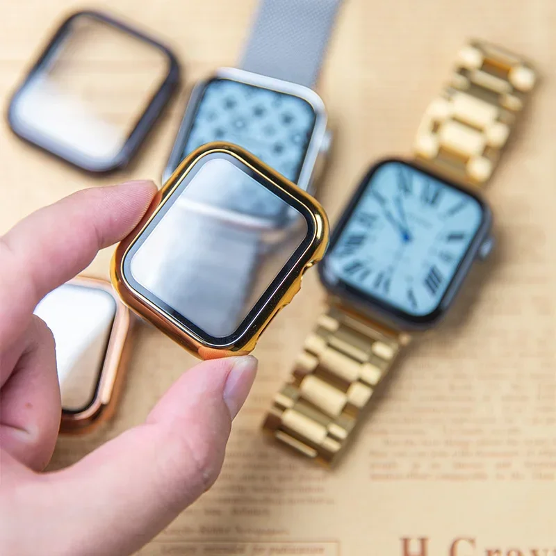 Glass+case For Apple Watch ban - Smartwatch Watch Accessories For Women recension och pris