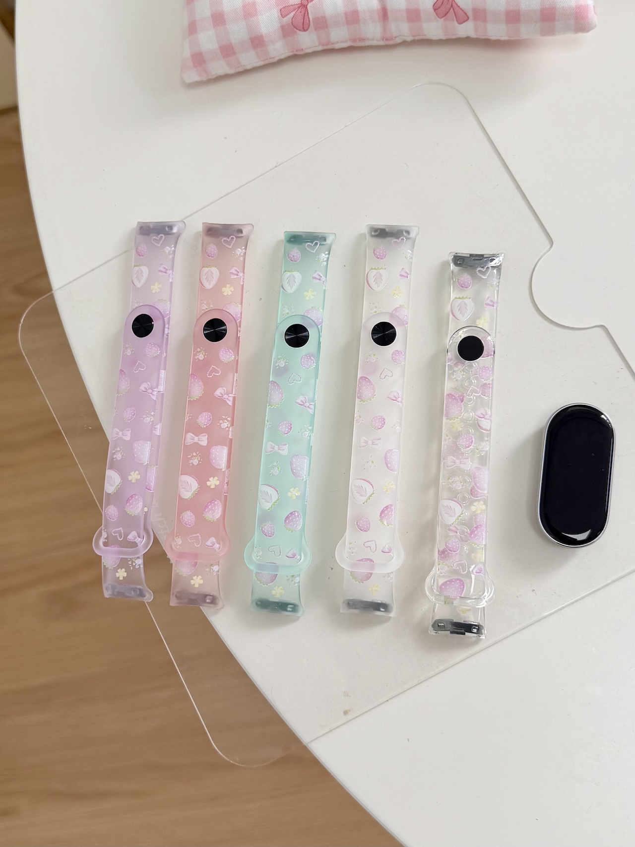 Super Cute Strawberry Bow Prin - Android Smartwatch Accessories recension och pris