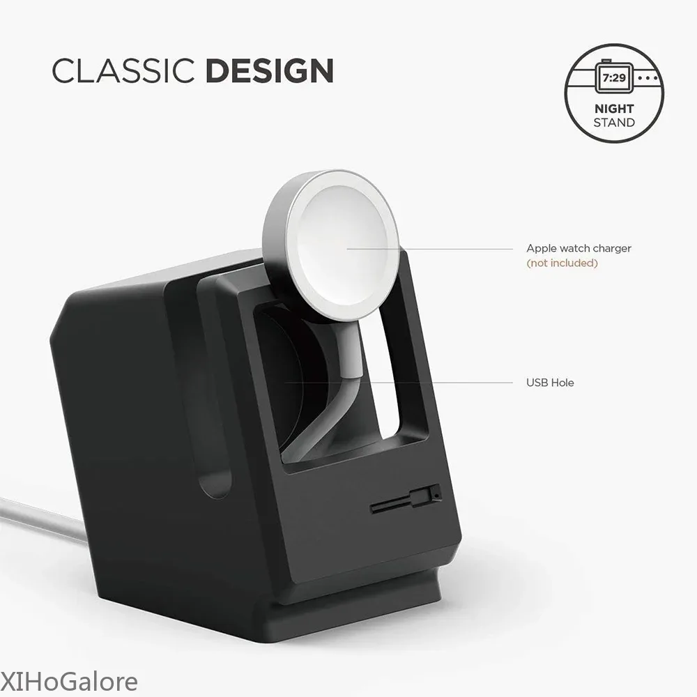 Retro Computer Pattern Silicon - Watch Charging Dock recension och pris