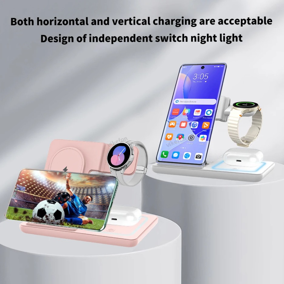 3 In 1 Foldable Wireless Charg - Smartwatch Ac recension och pris