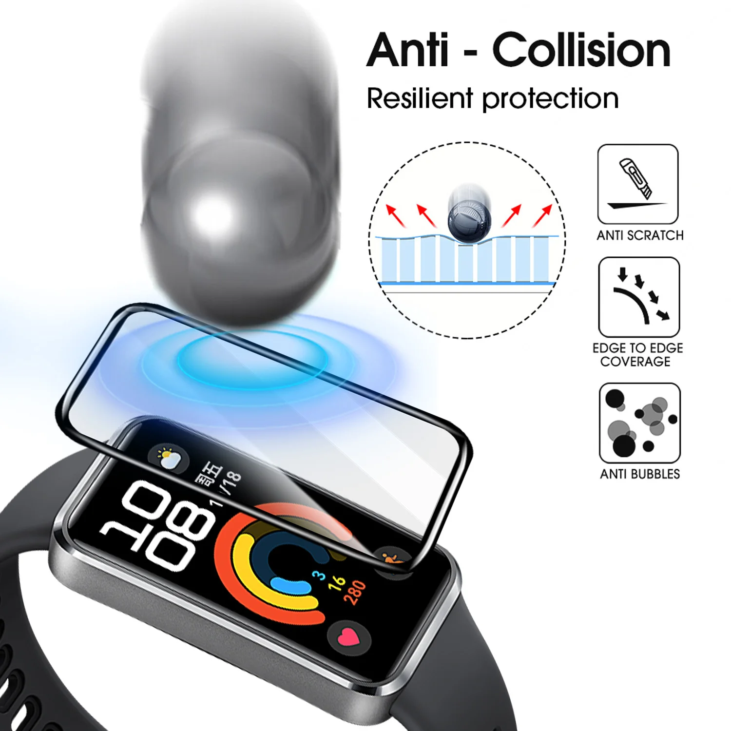 Flexible Screen Protectors for - Huawei Smartwatch Accessories recension och pris