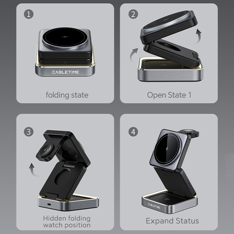 CABLETIME Foldable Magnetic 3  - Smartwatch Ac recension och pris