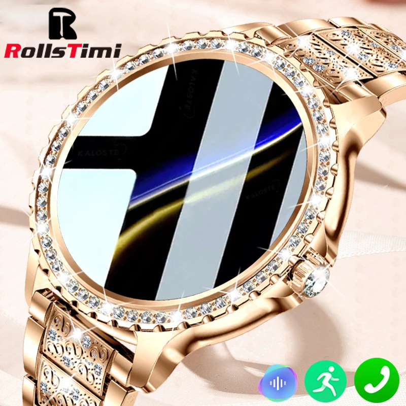 Fashion Luxury Gold Women Smar - Android Smartwatch Accessories recension och pris